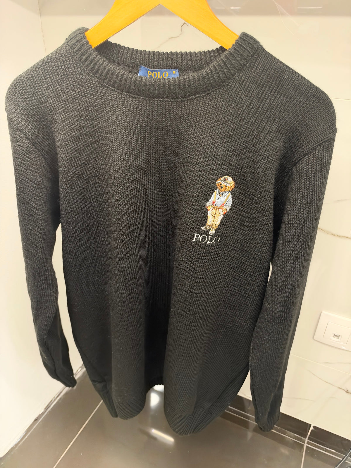 Polo Ralph Lauren Bear Knit Sweater – Ανδρικό Πλεκτό Πουλόβερ Μαύρο / Black