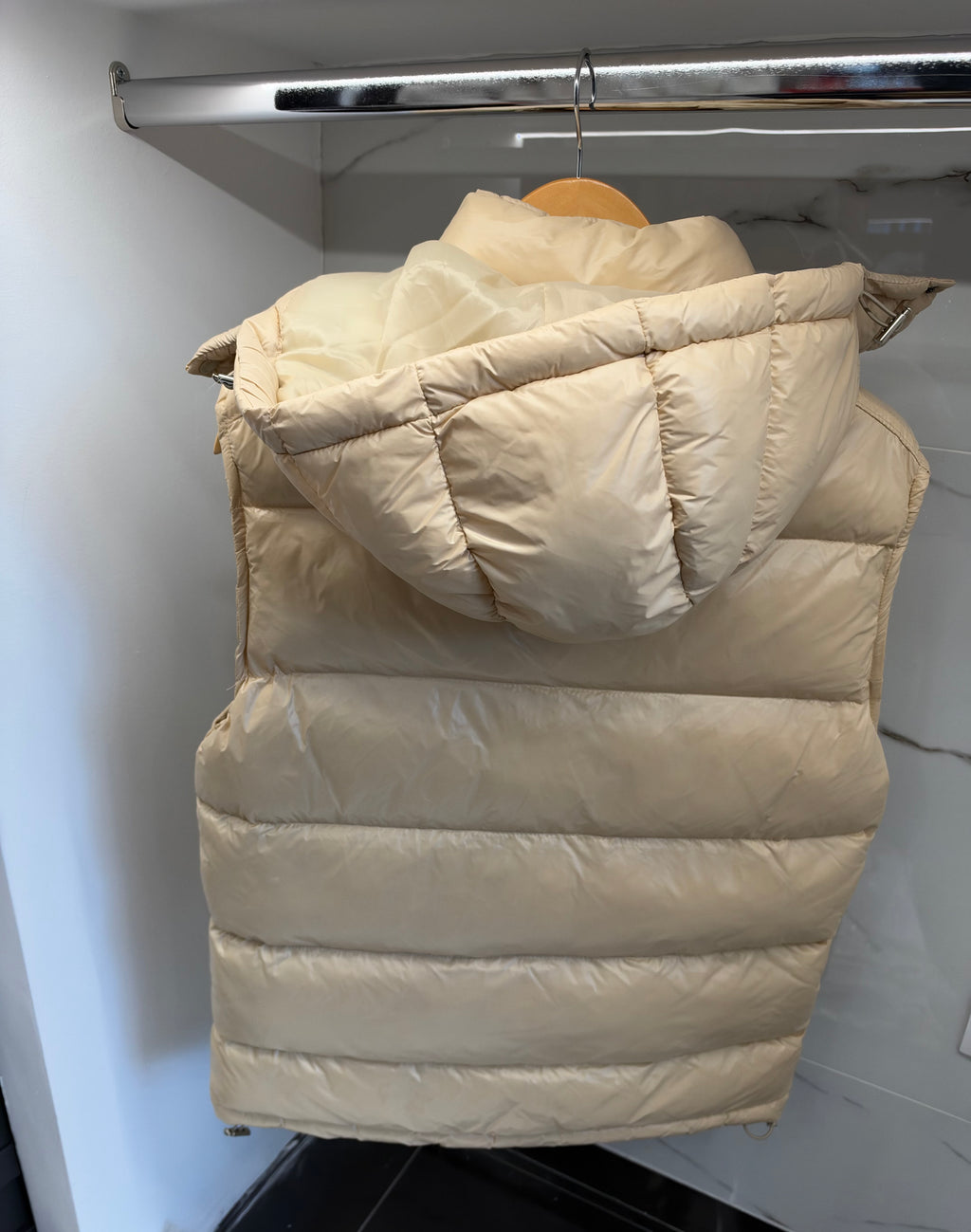 MONCLER Beige Puffer Vest
