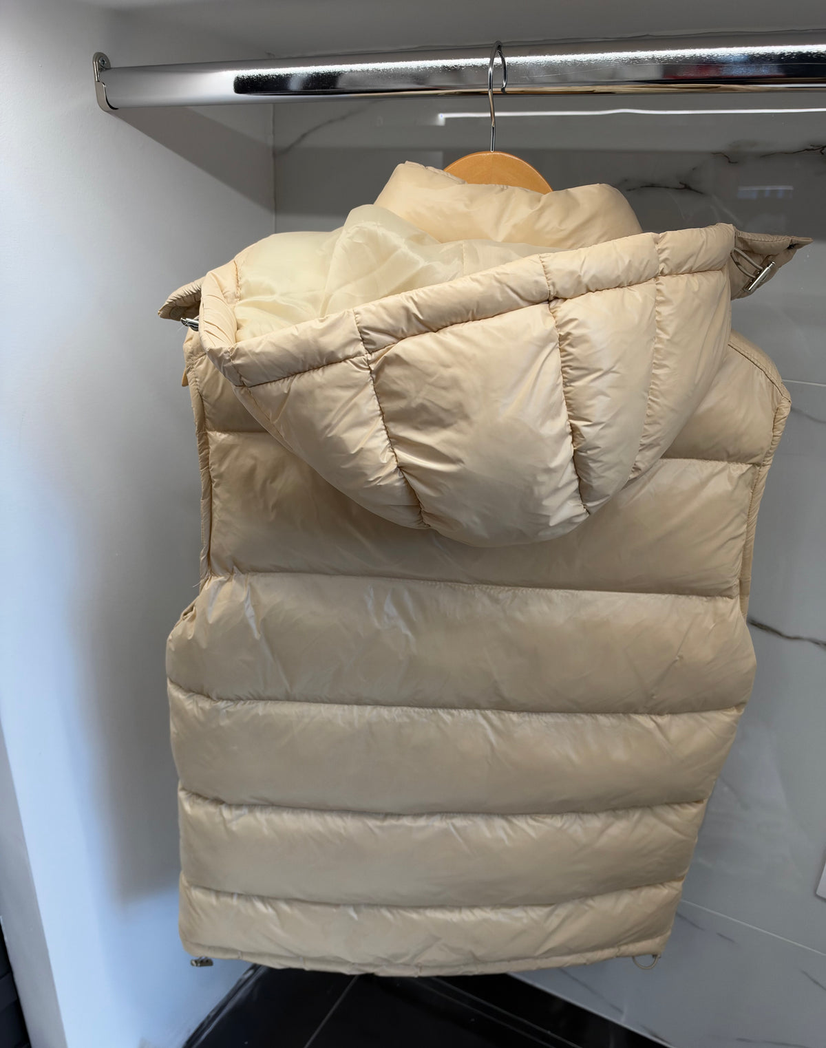 MONCLER Beige Puffer Vest