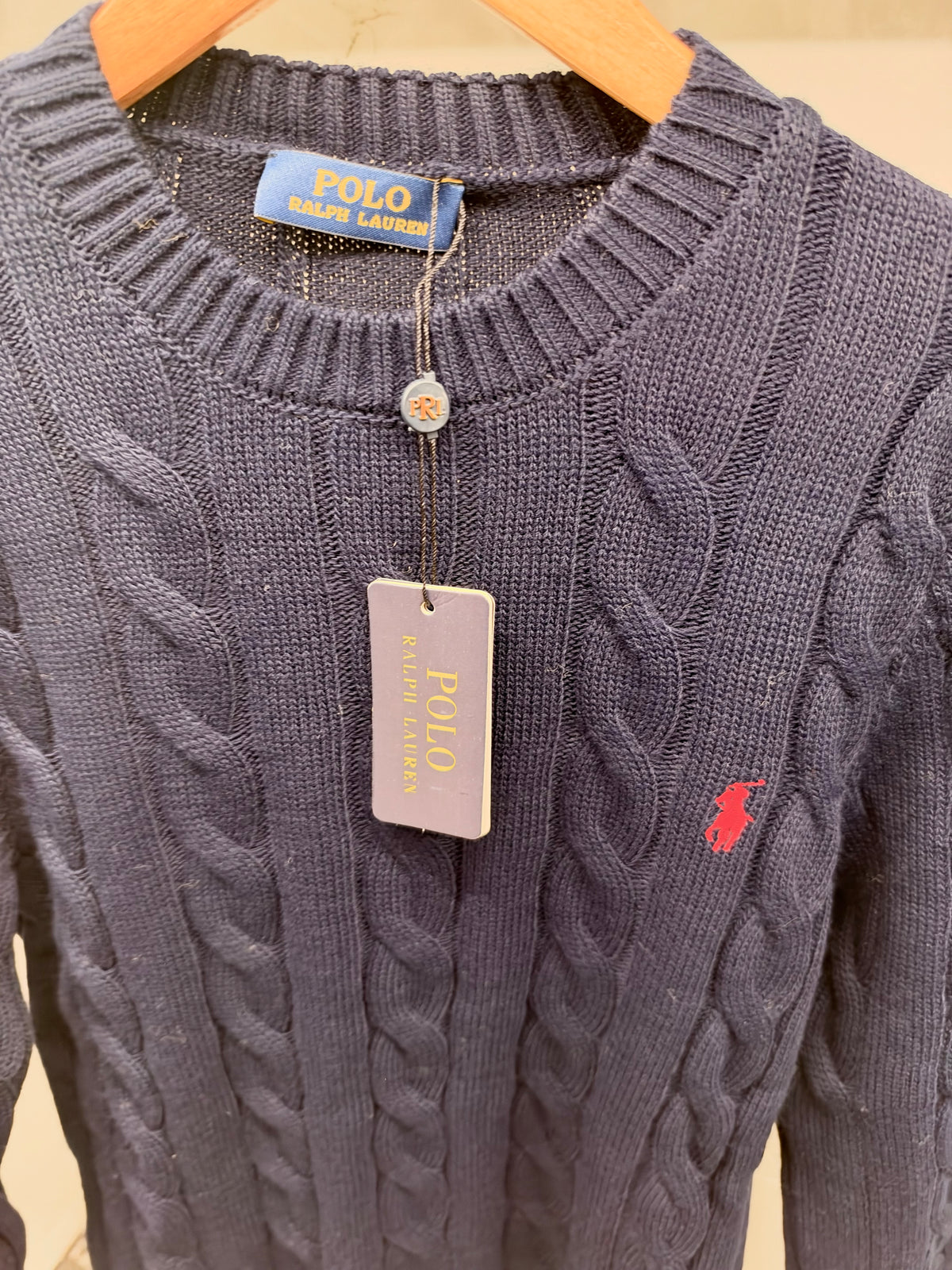 Polo Ralph Lauren Cable-Knit Sweater – Navy Blue