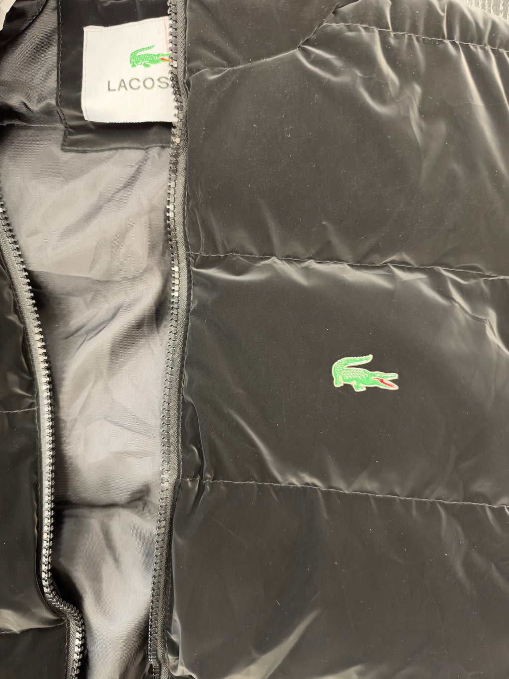 Lacoste Black Puffer Vest