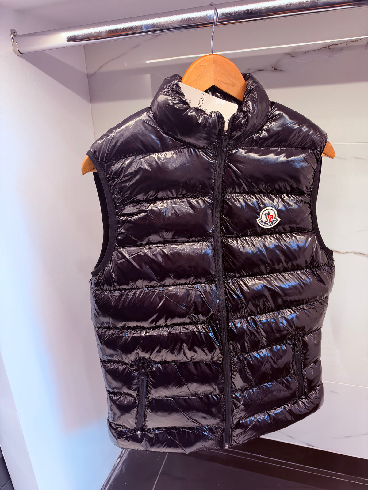 Moncler Black Puffer Vest