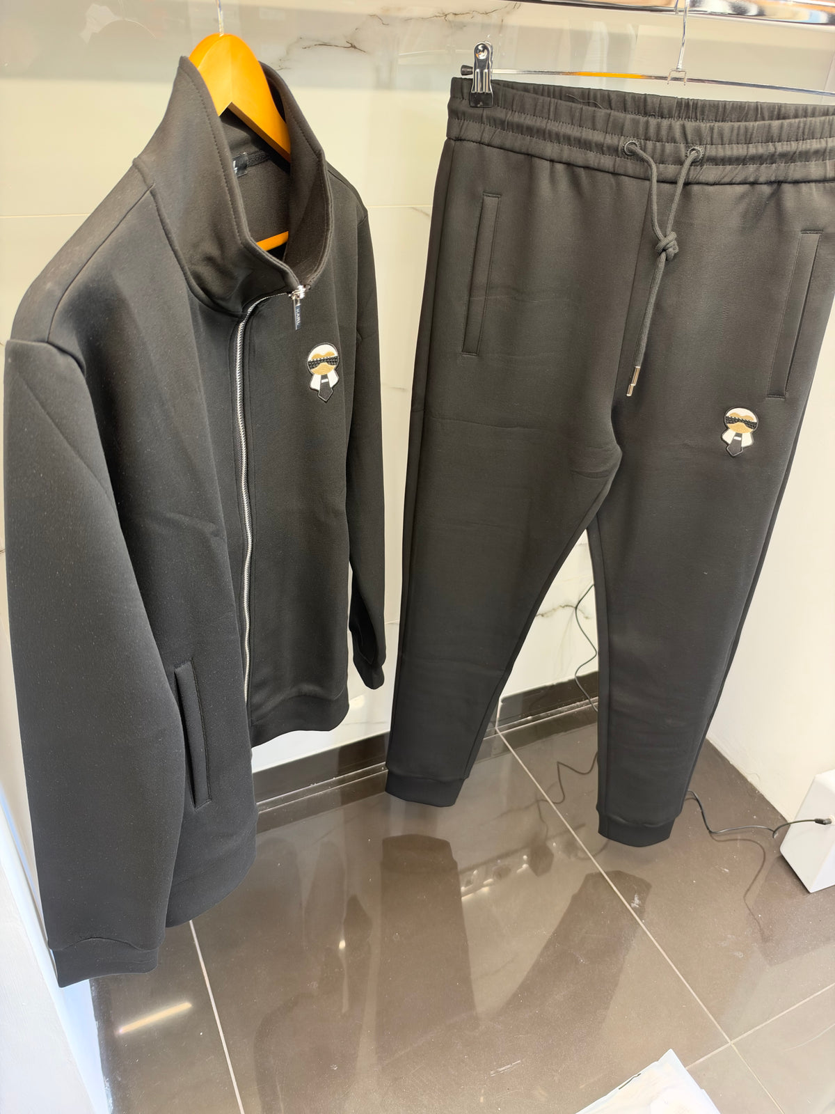Karl Lagerfeld Ikonik Zip Tracksuit – Σετ Φόρμας Μαύρο/Black