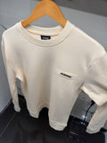 Jacquemus Logo Crewneck Sweatshirt – Ανδρική Μπλούζα Φούτερ Εκρού / Off White