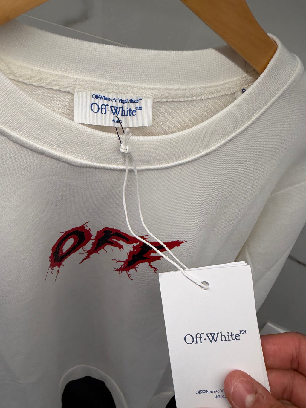 Off-White Graphic Crewneck Sweatshirt – Ανδρική Μπλούζα Φούτερ Λευκό / White