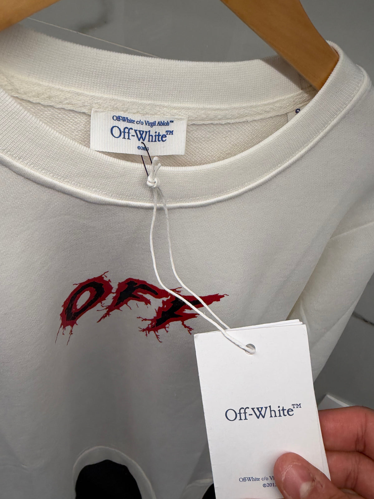 Off-White Graphic Crewneck Sweatshirt – Ανδρική Μπλούζα Φούτερ Λευκό / White