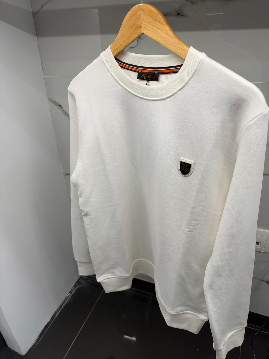 Loro Piana Crewneck Sweatshirt – Ανδρική Μπλούζα Λευκό / White