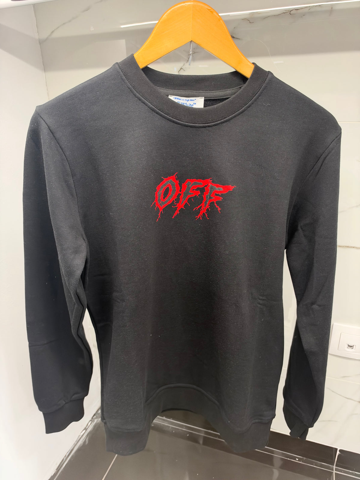 Off-White Graphic Crewneck Sweatshirt – Ανδρική Μπλούζα Φούτερ Μαύρο / Black