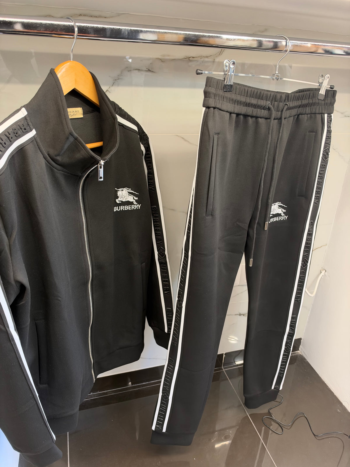 Burberry Logo Tape Tracksuit – Σετ Φόρμας Μαύρο/Black