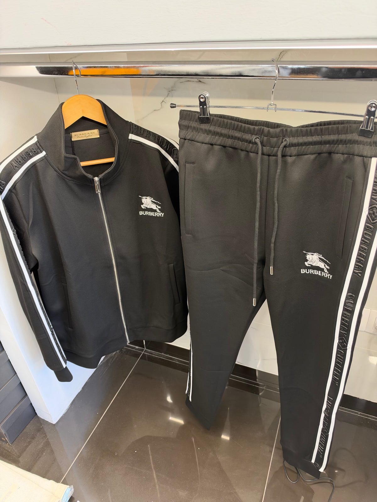 Burberry Logo Tape Tracksuit – Σετ Φόρμας Μαύρο/Black