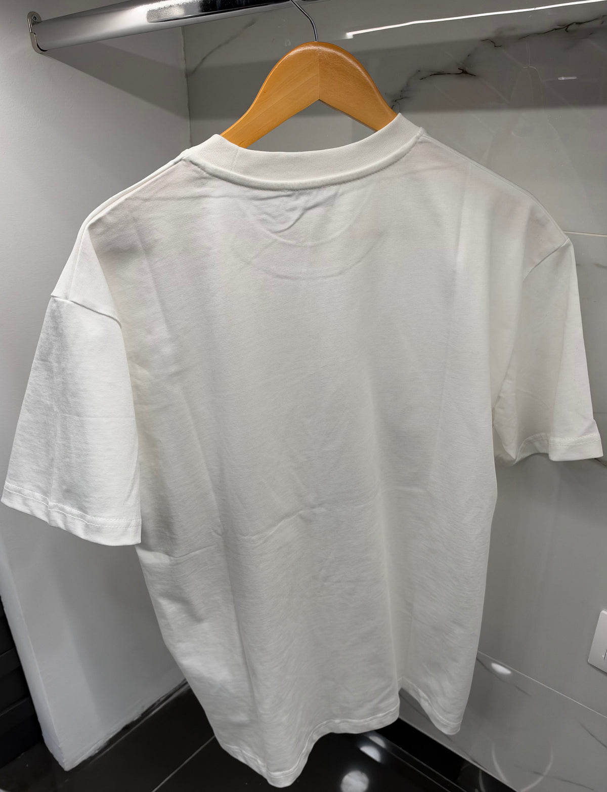 Moncler White Distorted Logo T-Shirt