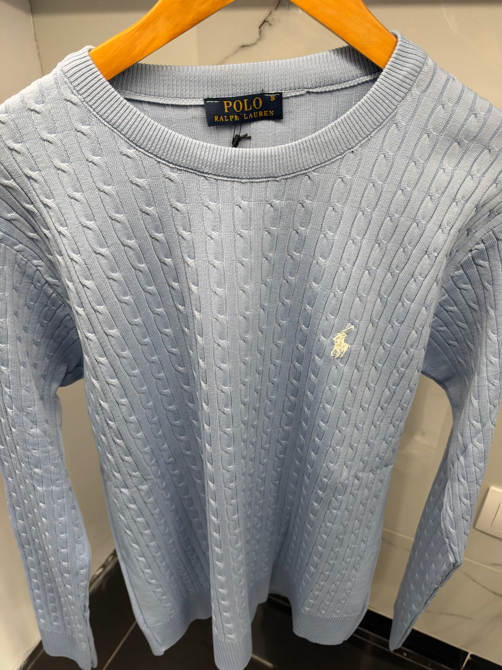Polo Ralph Lauren Cable Knit Pony – Ανδρικό Πλεκτό Γαλάζιο / Light Blue