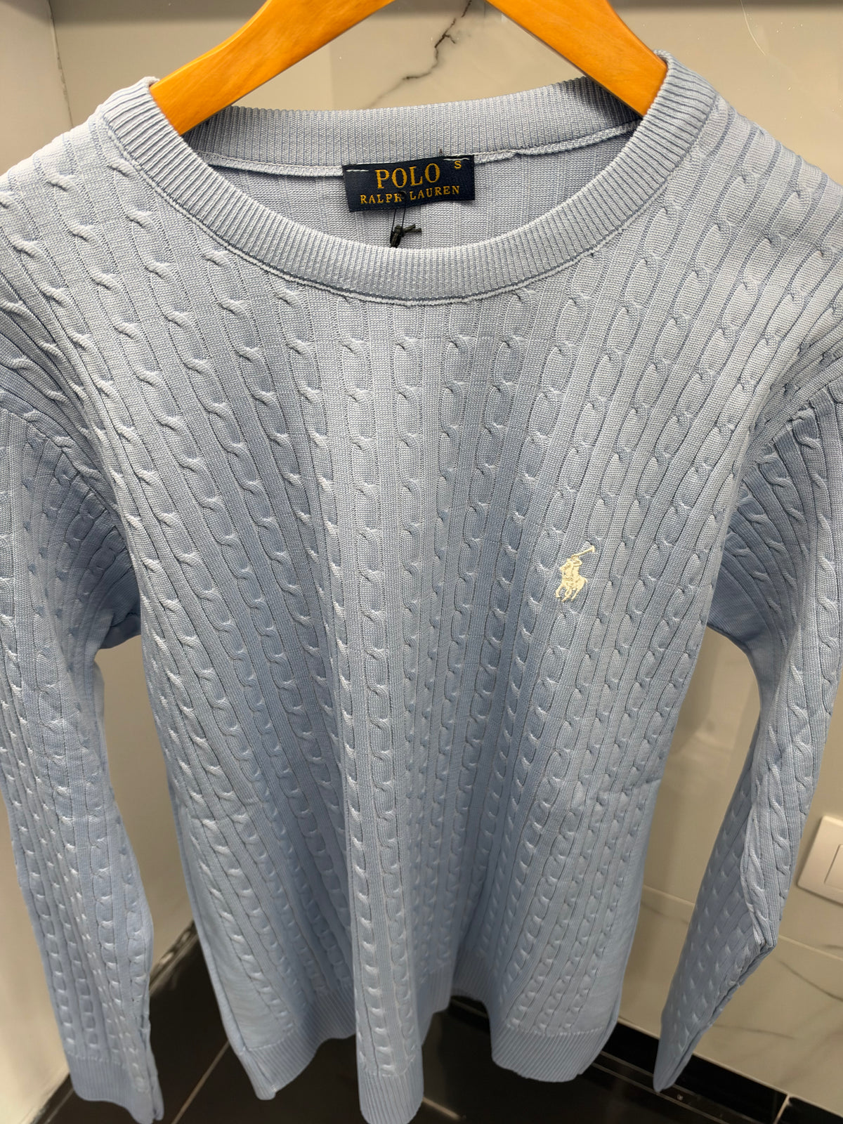 Polo Ralph Lauren Cable Knit Pony – Ανδρικό Πλεκτό Γαλάζιο / Light Blue
