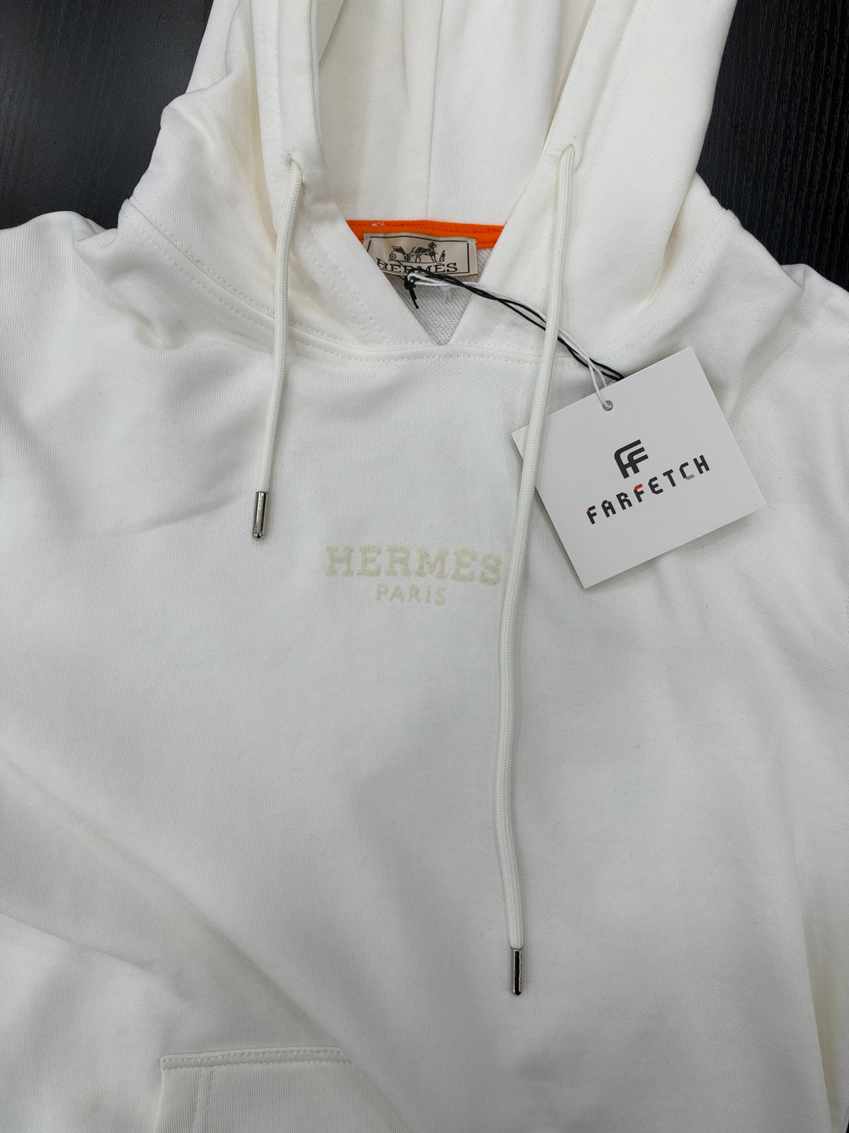 Hermès Autumn Leaves Graphic Hoodie –  Φούτερ με Κουκούλα Λευκό/White