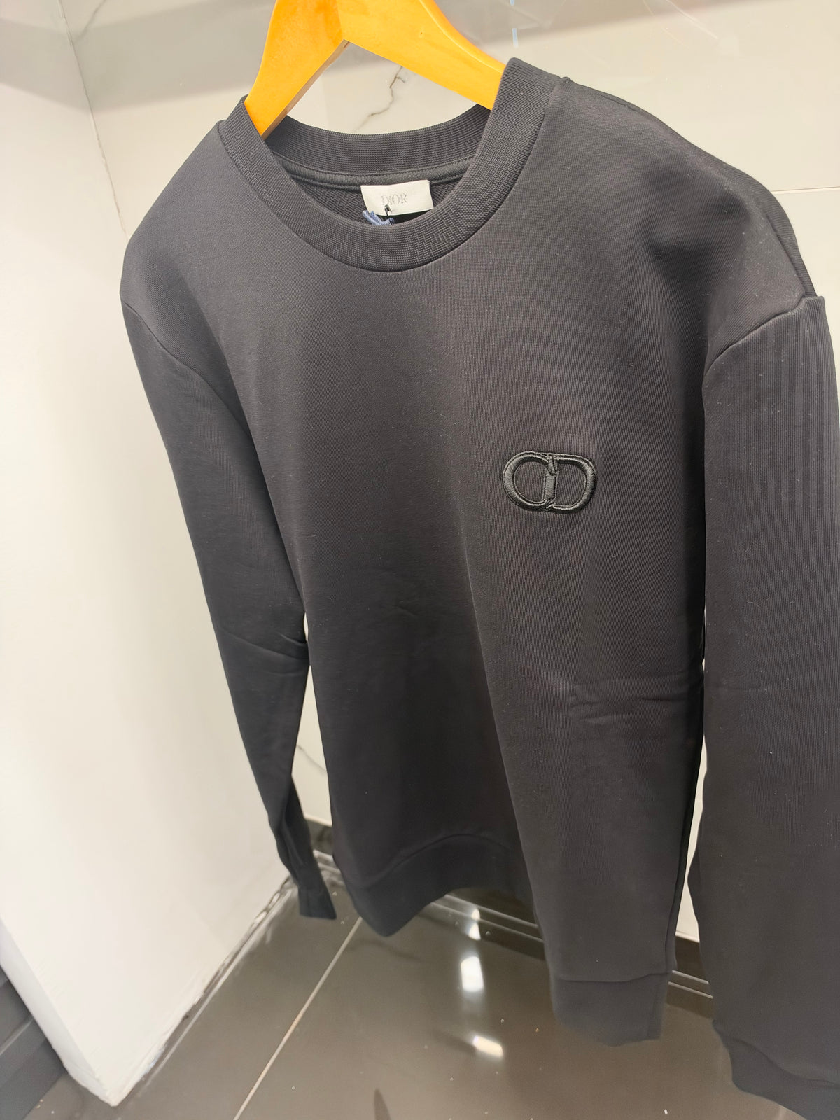 Dior CD Logo Crewneck Sweatshirt – Ανδρική Μπλούζα Φούτερ Μαύρη/Black