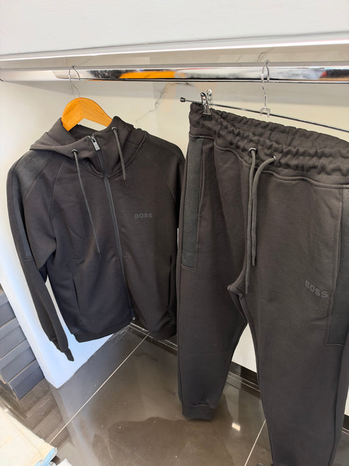 BOSS Tonal Logo Tracksuit – Σετ Φόρμας Μαύρο/Black