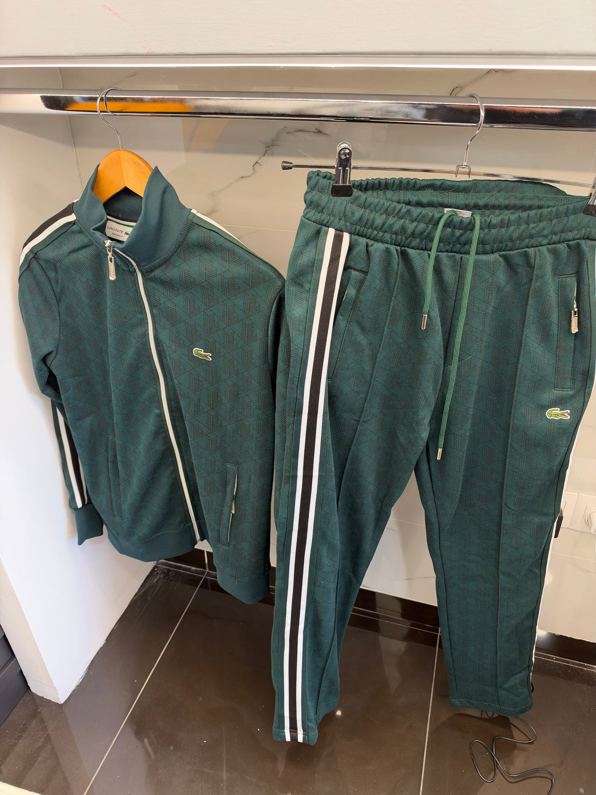 Lacoste Monogram Stripe Tracksuit – Σετ Φόρμας Πράσινο