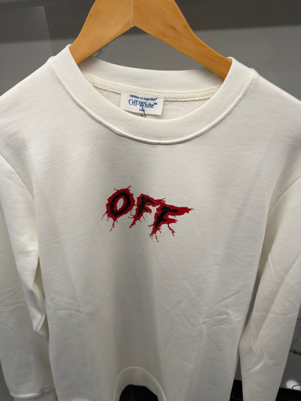 Off-White Graphic Crewneck Sweatshirt – Ανδρική Μπλούζα Φούτερ Λευκό / White