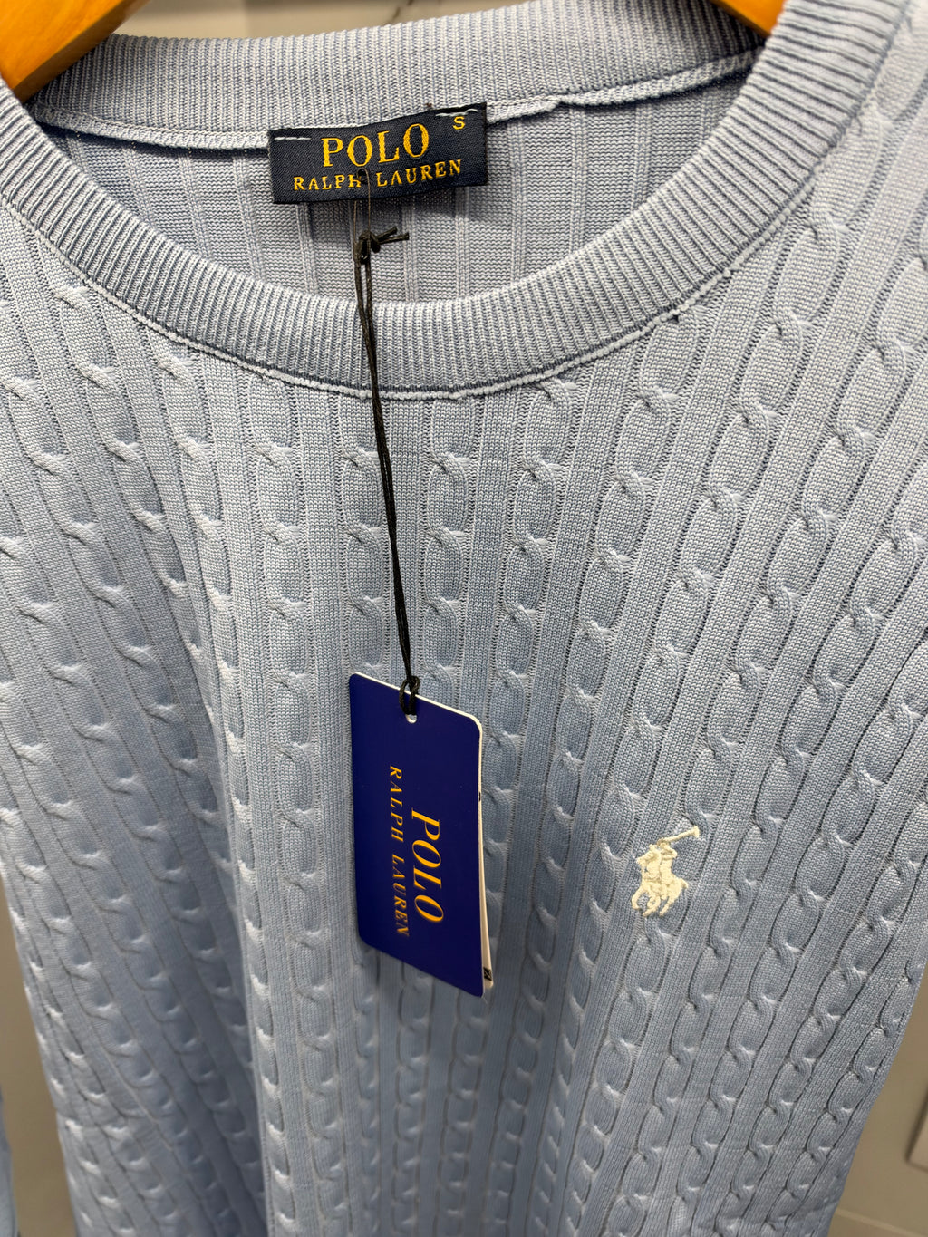 Polo Ralph Lauren Cable Knit Pony – Ανδρικό Πλεκτό Γαλάζιο / Light Blue