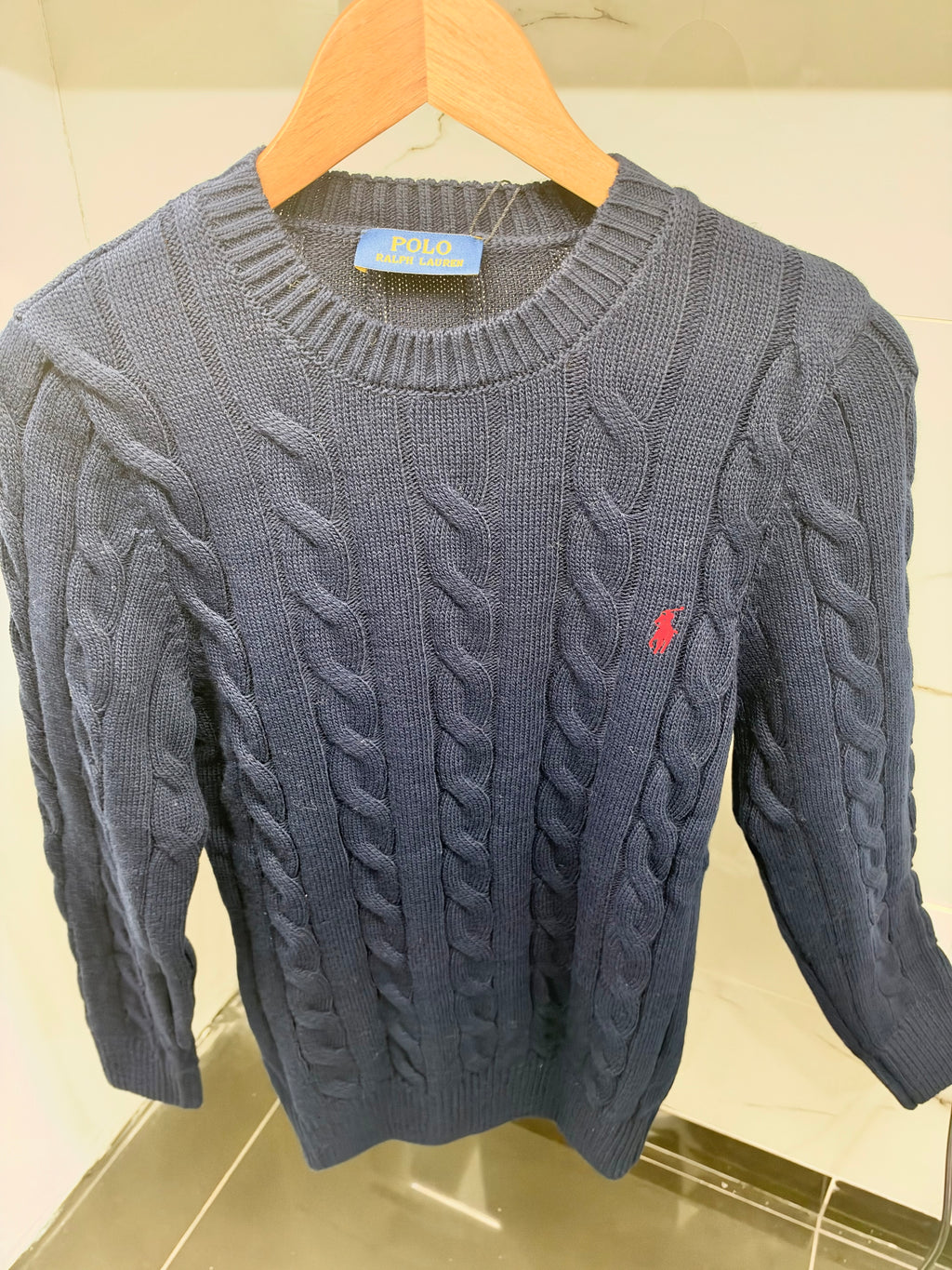 Polo Ralph Lauren Cable-Knit Sweater – Navy Blue