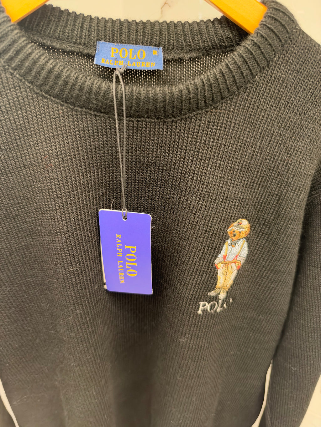 Polo Ralph Lauren Bear Knit Sweater – Ανδρικό Πλεκτό Πουλόβερ Μαύρο / Black