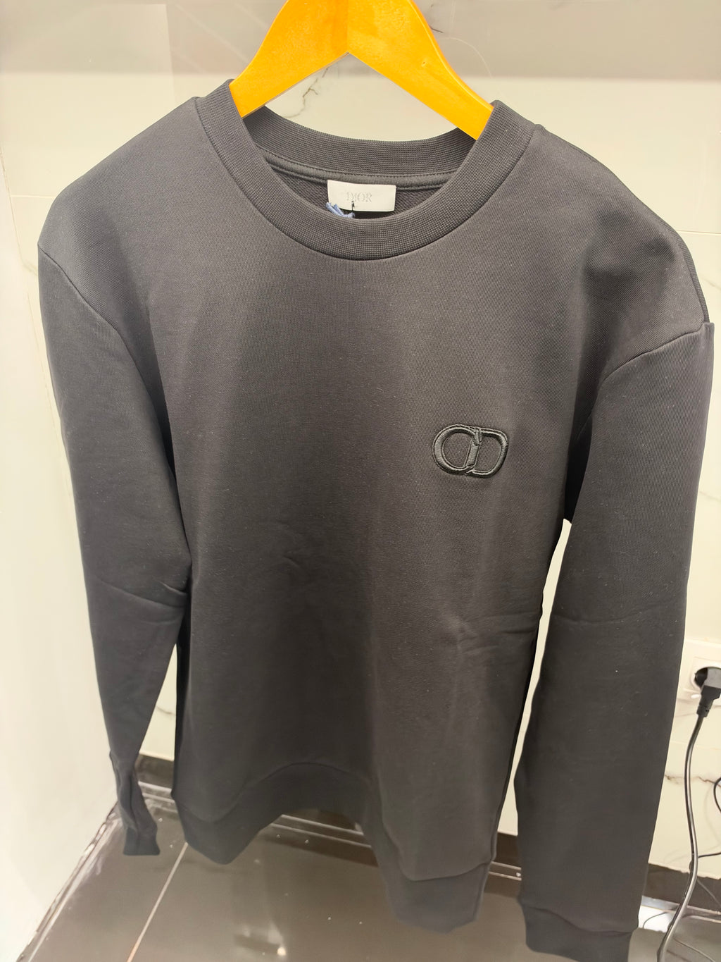 Dior CD Logo Crewneck Sweatshirt – Ανδρική Μπλούζα Φούτερ Μαύρη/Black
