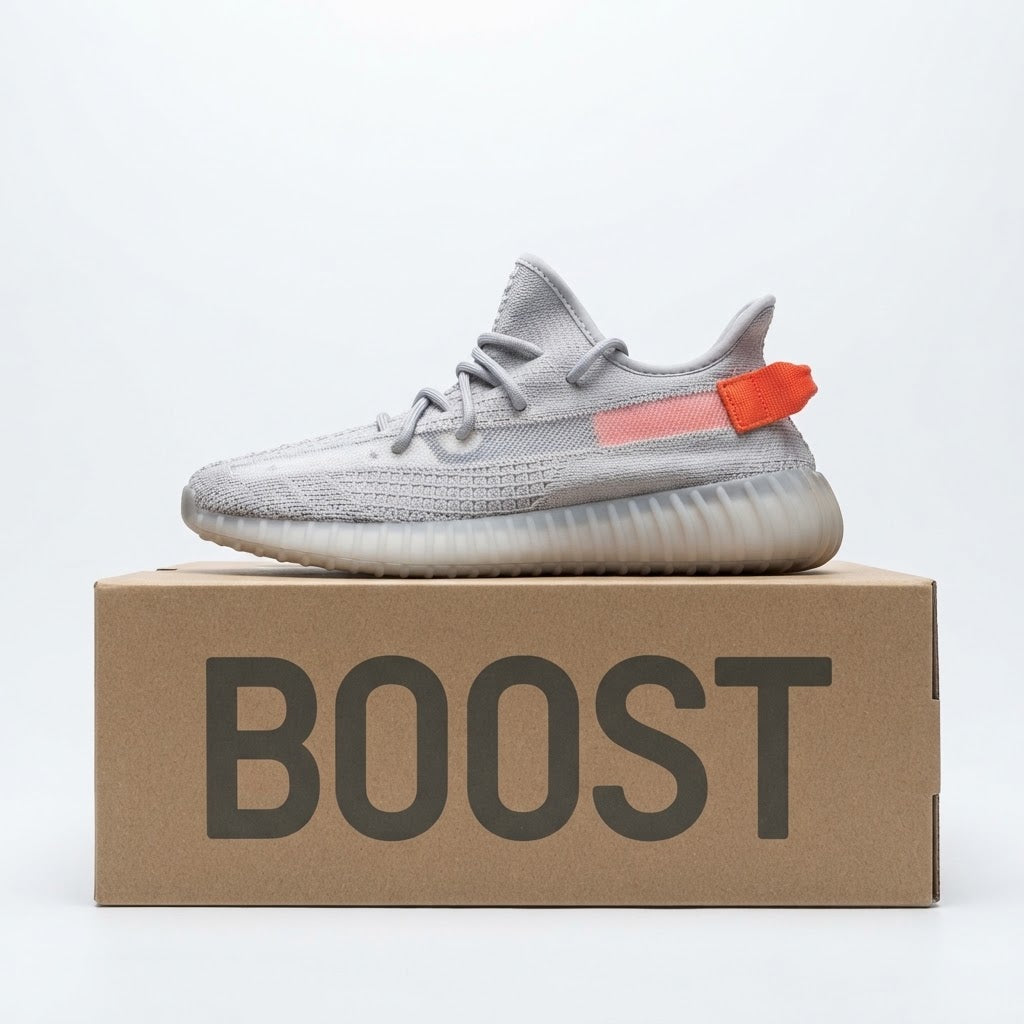 Adidas Yeezy Boost 350 V2 Tail Light – Grey/Orange Sneakers