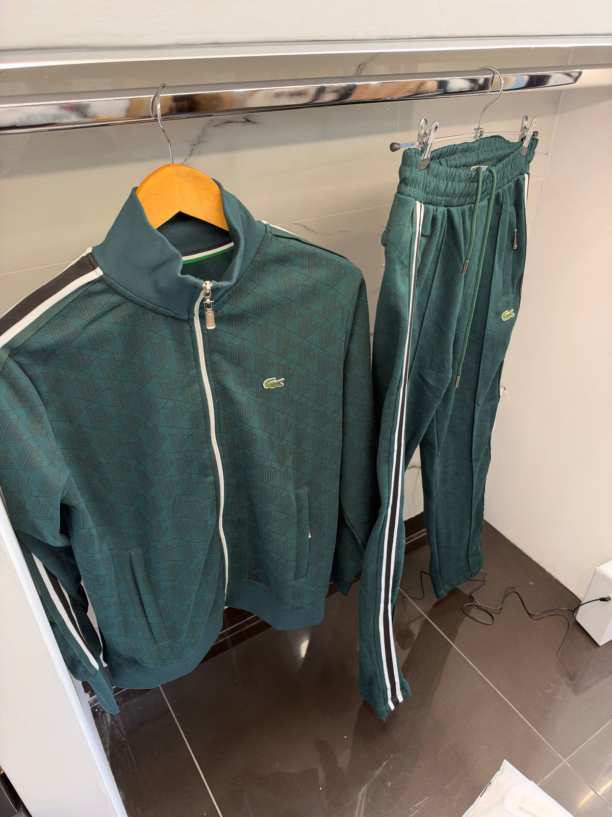 Lacoste Monogram Stripe Tracksuit – Σετ Φόρμας Πράσινο
