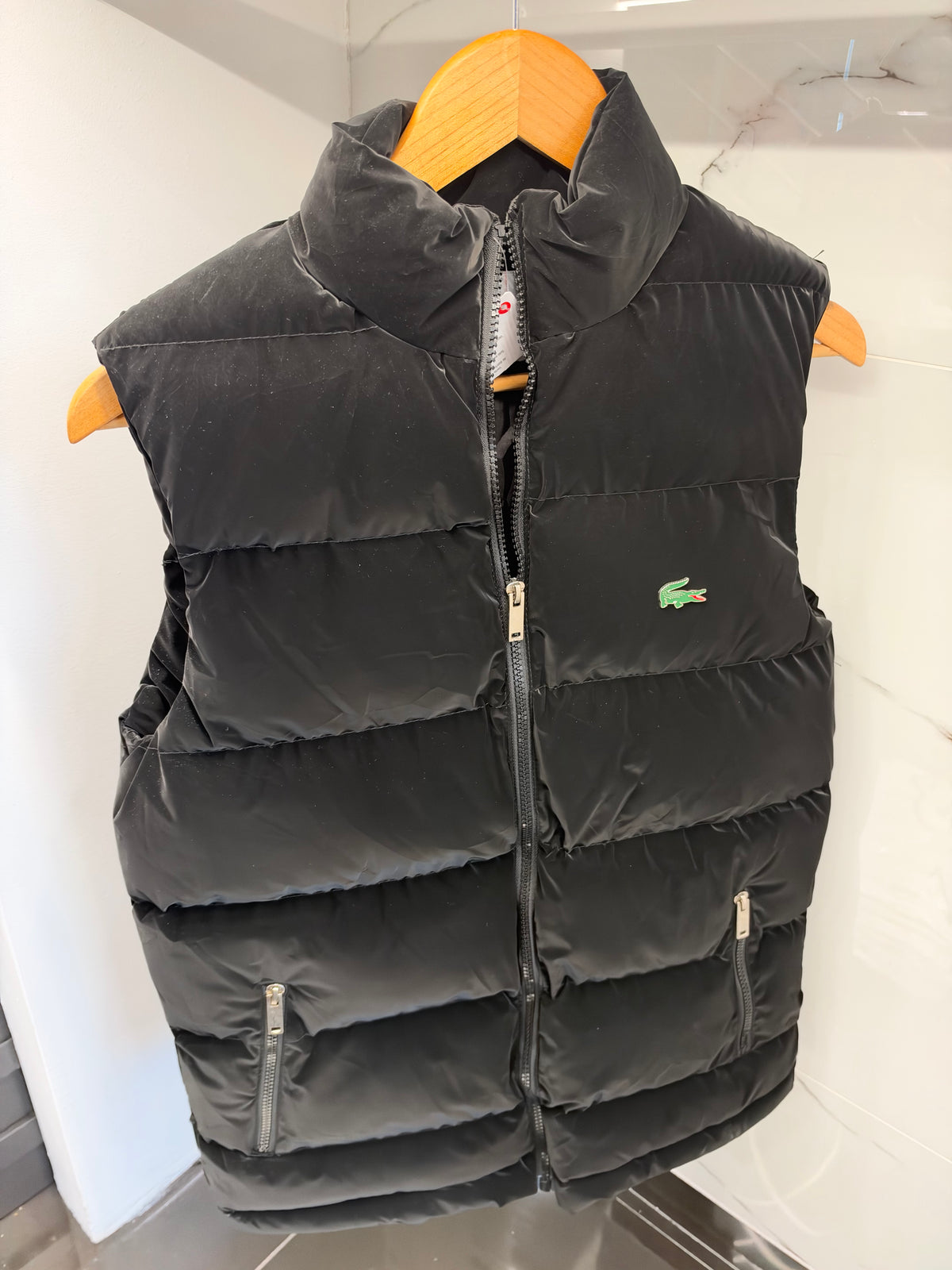 Lacoste Black Puffer Vest