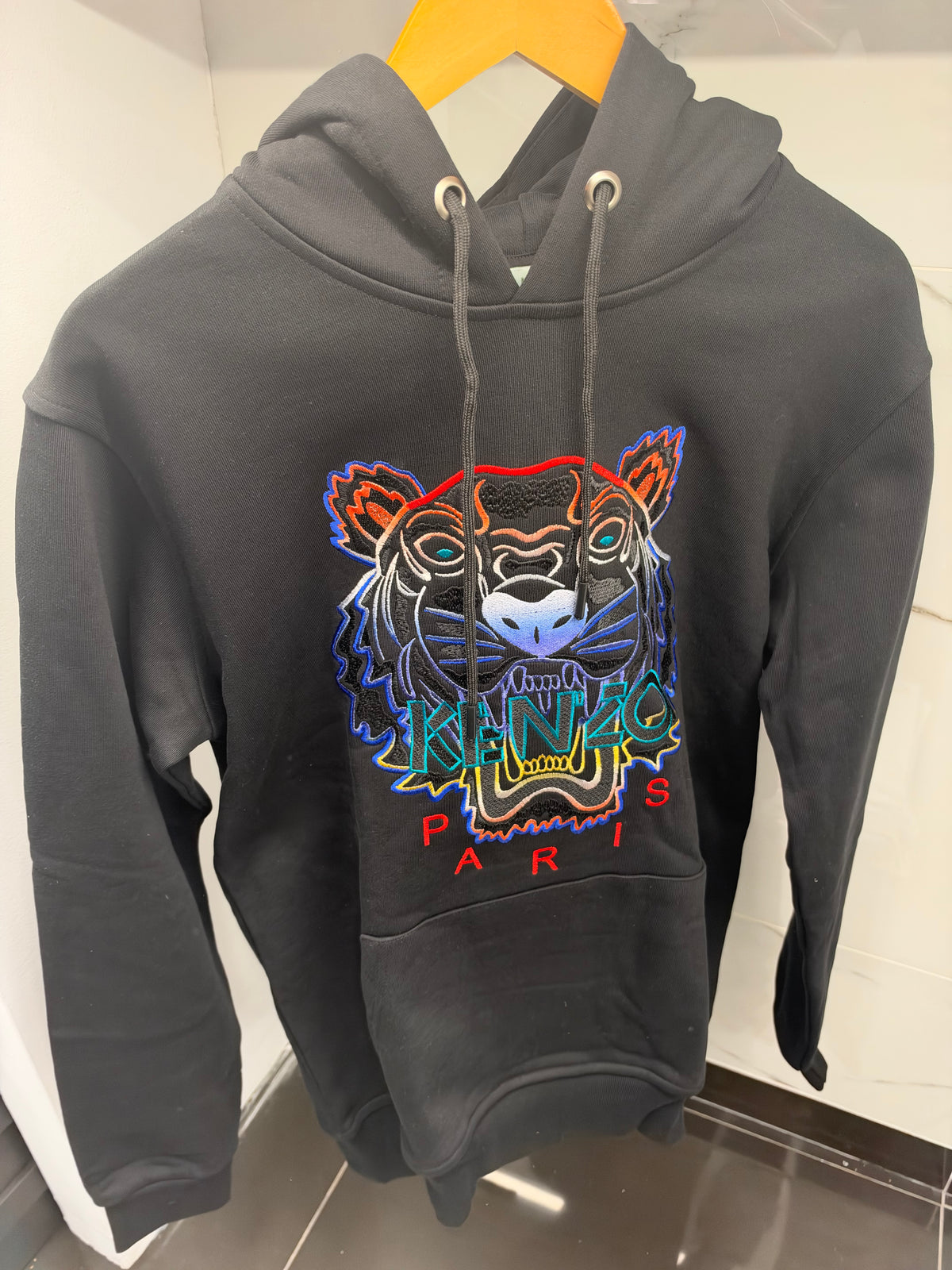 KENZO Tiger Embroidered Hoodie – Φούτερ με Κουκούλα Μαύρο/Black